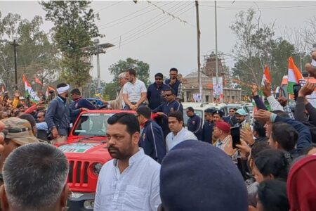 राहुल गांधी का उदयपुर में अभूतपूर्व स्वागत