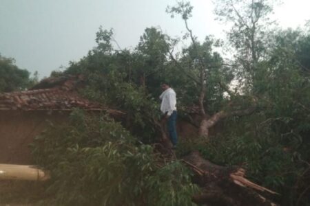 उदयपुर इलाके में  तेज आंधी-तूफान और बारिश का कहर, एक घर के 6 बच्चों समेत 8 जख्मी